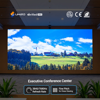 Écran LED COB à pas fin UHLED P1.2 pour centre de conférence, salle de réunion, mur micro-LED, cathode commune, fréquence de rafraîchissement 7680Hz