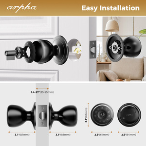 Cerradura Inteligente Arpha D260 con Control por Aplicación Tuya, Desbloqueo por Huella Dactilar y Contraseña BT, Cerradura de Perilla Inteligente para Dormitorio, Cerradura de Puerta Interior Inteligente - Product Image 6