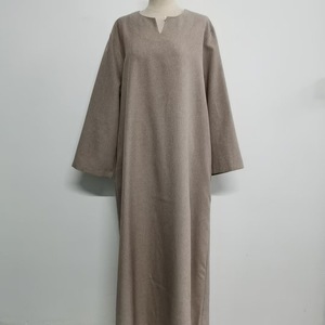 Nouvelle Robe Ample 2026 Couleur Unie Élégante Grande Taille Jupe Longue Manches Longues Décontractée et Tendance - Product Image 2