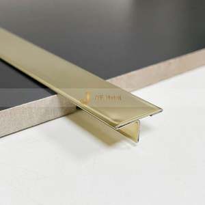 <b>Tile</b> Profile T Shaped Decorative Strip 304/316 Stainless Steel <b>Tile</b> Trim Stainless Steel Skirting for Wall Decoration - Product Image 2