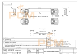 Câble CAN Bus CAN FD <span class=keywords><strong>DB9</strong></span> Femelle vers Femelle avec Terminateur 120Ω Connecteur Réseau CAN Compatible IPEK-003001, GC-CAN-<span class=keywords><strong>CAB</strong></span>-2MT-GC - Product Image 2