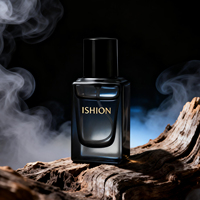 Flacon de parfum vide de haute qualité 30ml 50ml 100ml, flacon de parfum carré à sertir noir avec emballage boîte