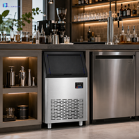 Meilleur prix, machine à glaçons commerciale de 36 kg et 56 kg, machine à glaçons à fabrication rapide avec bac de stockage de 15 kg pour les magasins de boissons