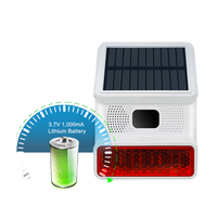 433MHz alarme solaire sans fil sirène klaxon système d'alarme anti-effraction avec télécommande RF sirène piézo extérieure IP65 haut-parleur sirène anti-intrusion solaire