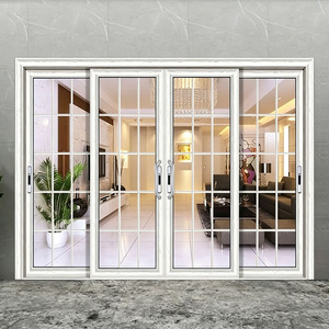 Portes coulissantes en aluminium à double vitrage pour villa, salon, cuisine, Foshan, <span class=keywords><strong>porte</strong></span> coulissante sur mesure avec cadre en aluminium et verre isolant - Product Image 6