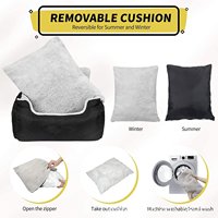 Siège de voiture pour chien de petite taille, lit de voyage pour animaux de compagnie doux pour la maison, moins de 25 livres, sièges de voiture surélevés pour chien amovibles et lavables