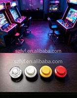 Bouton de jeu en plastique PC durable certifié CE RoHS pour machine de jeu d'arcade Tiger vintage
