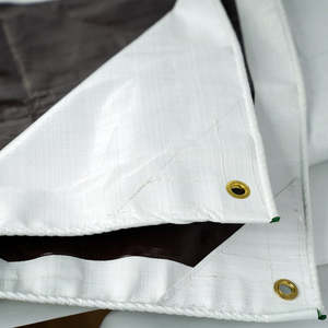 Telo in polietilene resistente all'acqua e agli agenti atmosferici Bache Heavy Duty con occhielli e bordi rinforzati, telo protettivo resistente ai raggi UV per tetto - Product Image 1