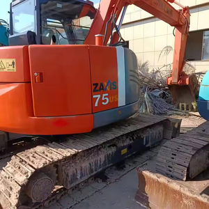 Maquinaria de excavadora Hitachi ZX75 usada Original y duradera de gran potencia en stock Máquina de construcción Hitachi Zx75us a la venta - Product Image 2