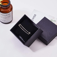 Boîte cadeau de luxe pour montre, petite, carrée, noire, en carton biodégradable, imperméable, avec doublure en éponge