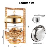 Réchaud de buffet de luxe en acier inoxydable pour hôtels et mariages, chauffe-plats 8L, ensemble de réchauds de buffet