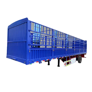 รถพ่วงกึ่งพ่วงแบบมีรั้วสำหรับงานหนัก 3 เพลา สำหรับขนส่งสินค้าเกษตร - Product Image 6