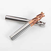 Ensemble de fraises à ébavurer HANDERK HRC55 à 4 cannelures en AlTin, 6/8/10/12 mm, en carbure de tungstène pour machine-outil CNC ODM/OEM
