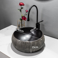 Vasque à poser en céramique pour salle de bain, lavabo artistique pour hôtel
