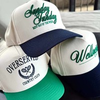 Gorras de Béisbol de 5 Paneles Hiblan de Dos Tonos con Logotipo Personalizado OEM ODM, Bordado 3D, Estructura, 100% Algodón, Hebilla Metálica, Gorras Deportivas