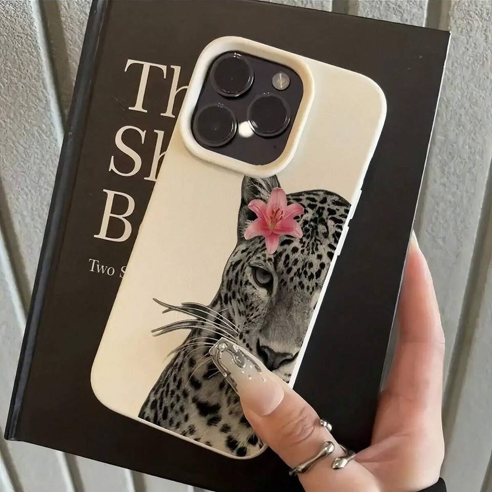 Panther Laser Printed Soft Case with Flowers