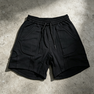 Hot Selling Men's Black Crew Neck T-Shirt With Shorts <b>Set</b> Casual Summer Wear <b>Knitted</b> Cotton Solid Color Two Piece <b>Set</b> for Men - Product Image 4