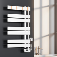 Sèche-serviettes électrique réglable Doz avec revêtement en poudre, chauffe-serviettes électriques pour salle de bain