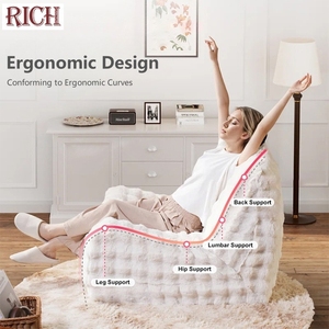 Sang trọng giải trí bọt túi Đậu Ghế Ghế giả lông fireside lười biếng sofa cho nhà căn hộ biệt thự phòng khách phòng ngủ văn phòng khách sạn - Product Image 4