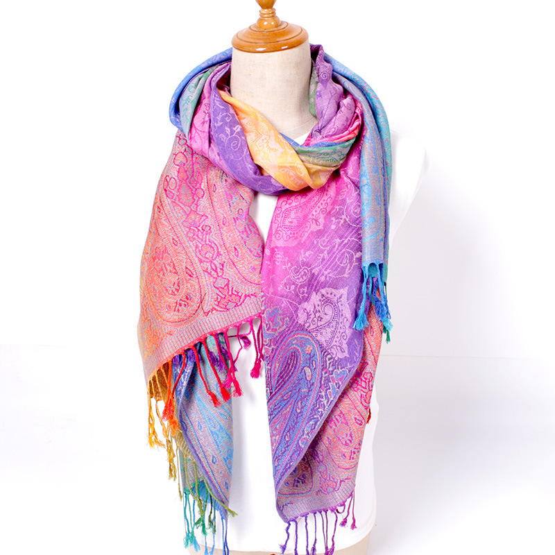 PASHMINA RAYADA AZUL 90 X 180 CM. - Zona Once | Distribuidora Mayorista de Bijouterie