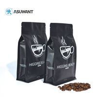 Bolsas personalizadas de fondo plano a prueba de humedad bolsa de café bolsa de pie bolsas de embalaje de té
