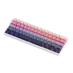 Clavier de jeu mécanique FUN60 Ultra Phantom Rose 61 touches, disposition 60 %, aluminium CNC, USB-C, ARGB, Hot-Swap, personnalisable, OEM - Product Image 3