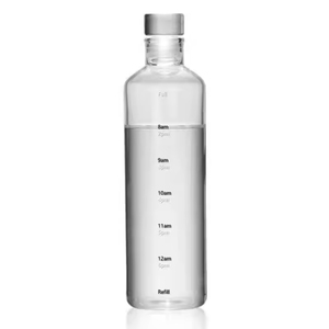 Transparent <b>Plastic</b> Drinkware 500ML & 700ML Time Scale <b>Cups</b> Leak-Proof Clear Water Bottle for Daily <b>Drinking</b> - Product Image 4