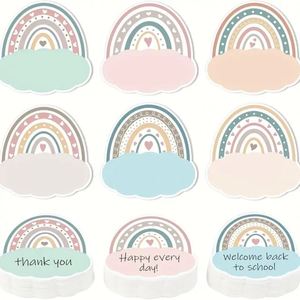 กระดาษโน้ตแบบมีกาวในตัวลายการ์ตูนน่ารัก 6 ชิ้น ของตกแต่งสำนักงาน ของขวัญสำหรับครู ใช้ในงานประชุม ของใช้จำเป็นสำหรับเปิดเทอม สำหรับจดบันทึก - Product Image 1
