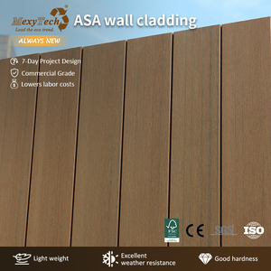 Revestimiento de Pared WPC Coextruido con ASA, Resistente al Fuego, Clasificación B1, Mexytech, con Orificios Preperforados para Paredes de Seguridad en Edificios Comerciales - Product Image 1