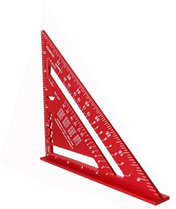 Règle triangulaire en alliage d'aluminium de 7 pouces métrique carré <span class=keywords><strong>charpentier</strong></span> mesure rapporteur de jauge pour le travail du bois OEM personnalisable - Product Image 3