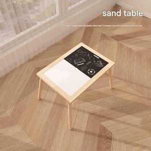 Commiki Hoạt Động Bằng Gỗ Bảng Với Bảng Vẽ Cát Khay Nước Ngoài Trời Chơi Bàn Với Lưu Trữ Bãi Biển Đồ Chơi Thiết Lập Cho Trẻ Em Trẻ Mới Biết Đi - Product Image 2