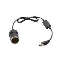 HITEC HTP24099 Kabel Booster Mobil Laris Lintas Negara 5V 12V Soket Pemantik Rokok Tipe-A Konektor Jantan Betina PVC Murni