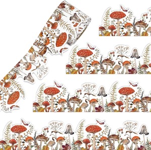 Rollo de Pegatinas Vintage con Diseño de Champiñones, Pegatinas Ecológicas para Manualidades, Pizarra, Diario y Scrapbooking - Product Image 1