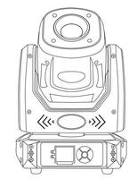Projecteur LED MOKE 100W à motif Gobo, faisceau RGBW, spot, stroboscope DMX512 pour mariage, KTV, bar, discothèque