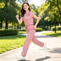 Uniformes Quirúrgicos Médicos con Cremallera, Uniformes Médicos para Hombre con Cierre, Paquetes de Uniformes Médicos para Mujer 42393