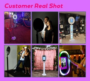 2026 Hot <b>Sales</b> <b>Digital</b> Photo Booth Shell for iPad DSLR Compatible with Smartphones <b>Cameras</b> Transparent Glass iPad Media Booth - Product Image 6