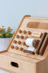 Set <span class=keywords><strong>di</strong></span> giocattoli per registratori <span class=keywords><strong>di</strong></span> <span class=keywords><strong>cassa</strong></span> in legno fatti a mano fingere il gioco per bambini fantasiosi può essere personalizzato - Product Image 5