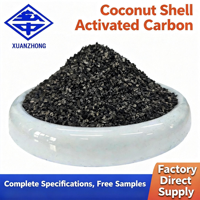 Charbon actif en coque de noix de coco en gros, granulométrie 8-16 mesh, valeur d'iode 1000, certifié ISO 9001, pureté 99,99 % pour le traitement de l'eau