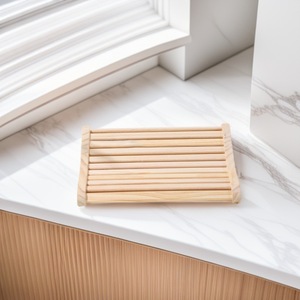 Almohada de sauna de madera rectangular, color madera natural, de secado rápido, para salas de vapor y baños - Product Image 1