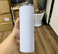 Slim Double Walled Stainless Steel Skinny Sublimation Blanks Straight Tumbler