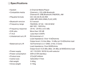 Pemutar FYB 2CH dengan Tuner AM/FM, CD/PM3 USB/SD dan bluetooth