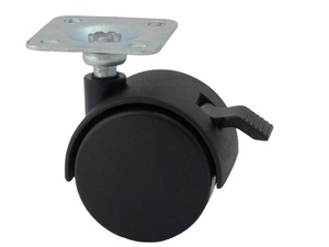 50 MM Twin 2-Zoll schwarz Nylon Möbel Lenkrad 30 kg Lade kapazität für Bürostuhl & Sofa Kranken häuser aus Kunststoff PP - Product Image 6