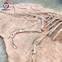 Squelette de T-Rex réaliste de qualité muséale, reproduction de site d'excavation de fossiles de dinosaures, pour décoration murale de parc à thème