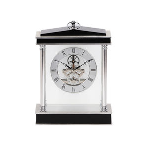 Black Piano Wood Antique <strong>Carriage</strong> <strong>Clock</strong> - Product Image 3