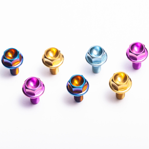 Pernos hexagonales de titanio GR5 personalizados con acabado azul quemado, lisos, M8 x 20 mm, para ensamblaje de accesorios de controlador - Product Image 5