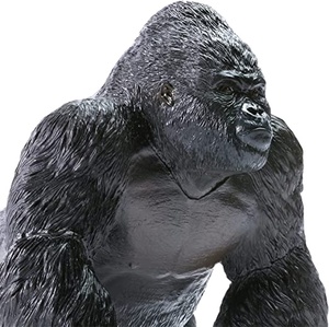 Estatuas de Gorilla negras de resina personalizadas, escultura realista de acero dorado, adornos de animales - Product Image 1