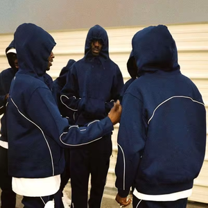 400gsm Custom French Terry Hoodies and Sweat Pants Tracksuit Set <strong>Men</strong> High Quality Oversized Pullover <strong>Hoodie</strong> and Jogger Set <strong>Men</strong> - Product Image 2