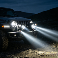 Nouvelle Lampe Laser RGBW à Télécommande, Phare Antibrouillard 80W, Mini LED pour Voiture, Tout-Terrain, Camion, Moto, Lampe de Travail WHIP-1