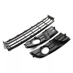 Grille inférieure de pare-chocs avant et cadre de feux antibrouillard pour Volkswagen Polo Berline 2011-2013 - Product Image 1