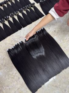 Cheveux humains vietnamiens de haute qualité, 100% vierges, Remy, cuticules alignées, cheveux noirs naturels pour les acheteurs en gros - Product Image 3